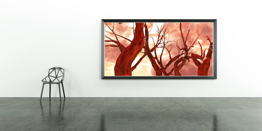 Bild Fire Trees als Galeriedruck in einer Kunstgalerie